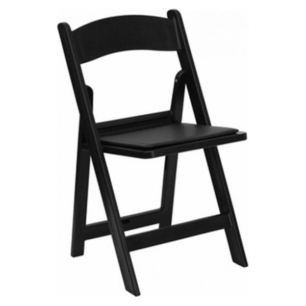 Black Resin Folding Chair, Chair Rentals